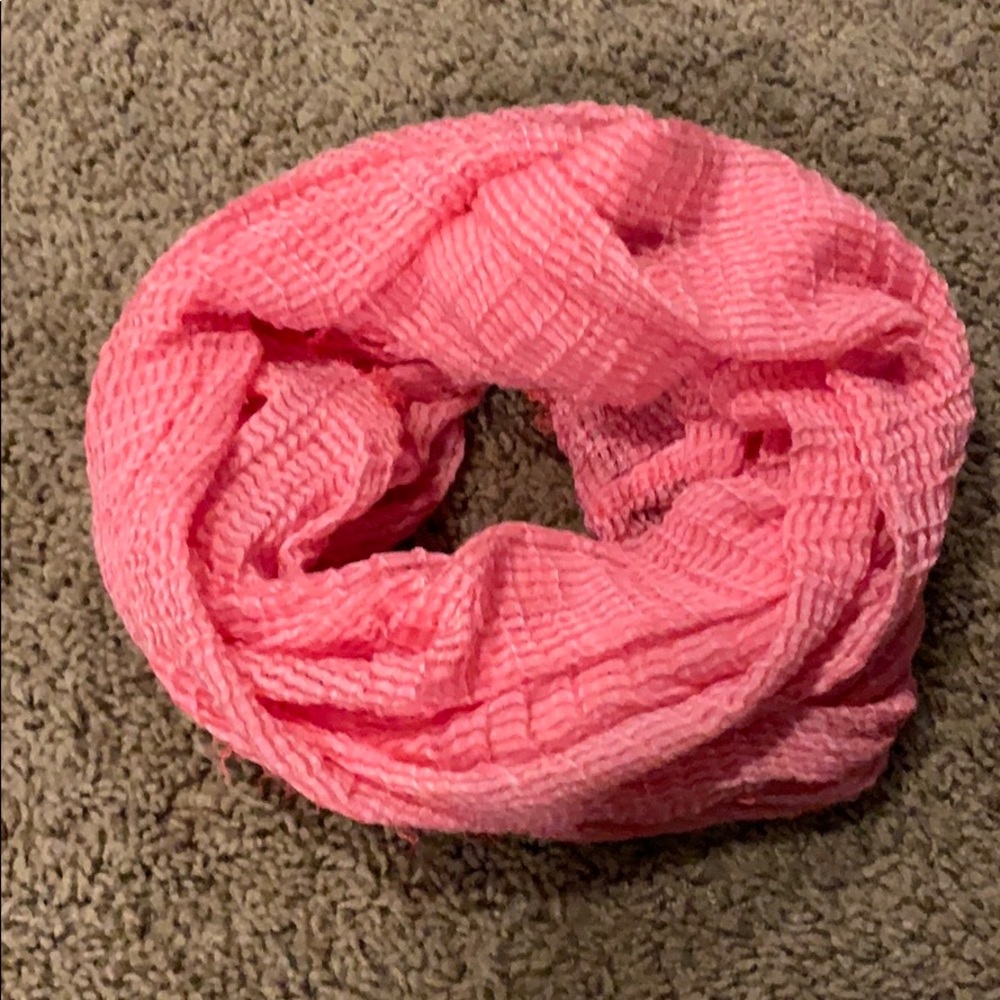 Pink infinity scarf